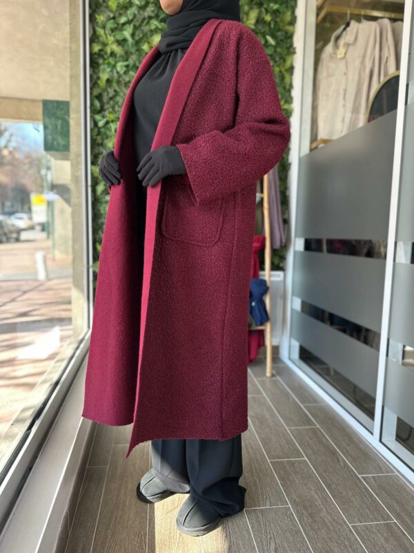 Manteau laine bouclée