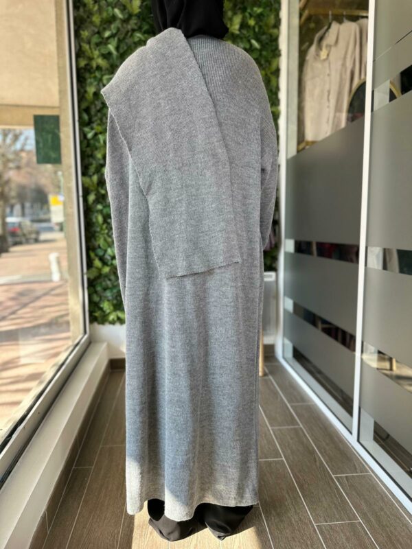 Long gilet avec col foulard – Image 8