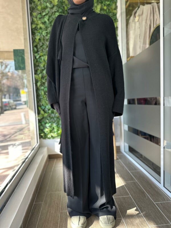 Long gilet avec col foulard – Image 10