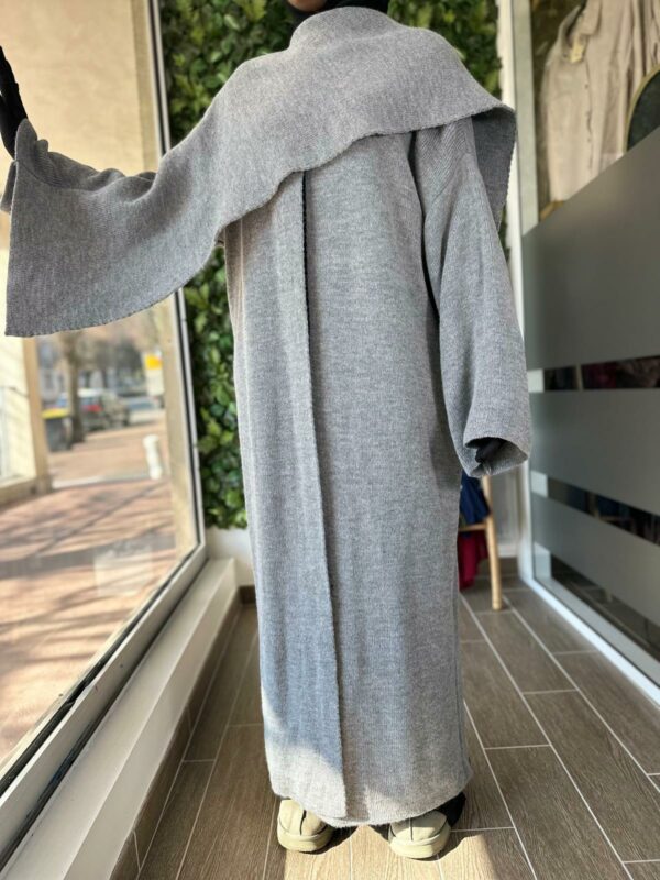 Long gilet avec col foulard – Image 7